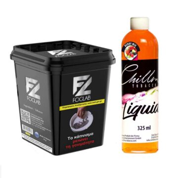ΜΟΝΑΔΙΚΗ ΠΡΟΣΦΟΡΑ CHILLMA LIQUID+FOG LAB Tobacco 70gr (Liquid 325ml + Καπνός)